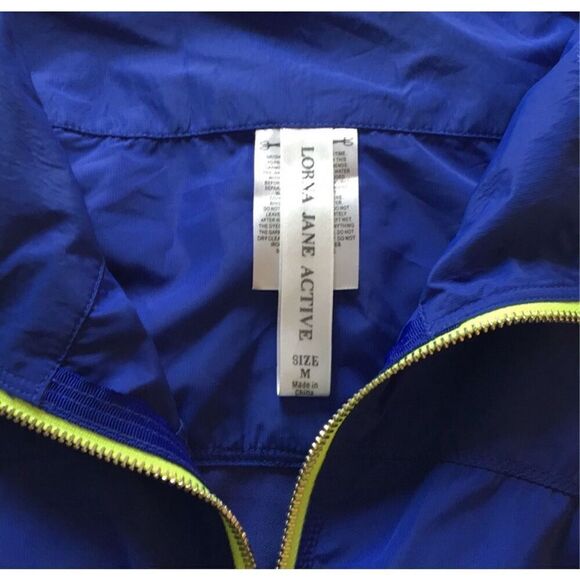 Lorna Jane Activewear high neck sports vest size medium colbalt blue yellow exce - Picture 6 of 9